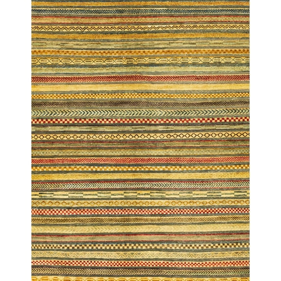 Ahgly Company Machine Washable Indoor Rectangle Abstract Bee Yellow Area Rugs, 2' x 3'