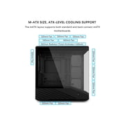 Lian Li VECTOR V100 MINI Micro Form Factor Compact PC Case, Pre-install 4 x 120mm ARGB PWM Fans, Panoramic Tempered Glass, Support Backet-Connect Micro-ATX, 415mm GPU, 360mm Radiator - Black(V100RMIX