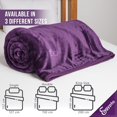 thumbnail image 4 of Plum Fleece Bed Blankets King Size – Warm & Cozy Extra Large Faux Fur Throw For, 4 of 5