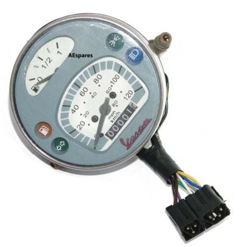 Vespa LML speedometer 0-120KMPH For PX 80 125 150 200 chrome rim 