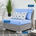 thumbnail image 3 of Modway Conway Outdoor Patio Wicker Rattan Armless Chair in Light Gray Light Blue, 3 of 8
