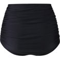 thumbnail image 2 of FFIY Womens High Waisted Bikini Bottom Shorts Ruched Tankini Shirred Swim Brief Tummy Control, 2 of 5