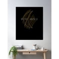 thumbnail image 2 of More Silence Moon Gold Abstract Poster Wall Art, Modern Wall Decor For Living Room Bedroom, 24x36 UNFRAMED, 2 of 3