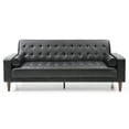 thumbnail image 4 of Glory Furniture Andrews Faux Leather Sleeper Sofa in Black, 4 of 6