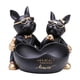 thumbnail image 4 of Escultura de almacenamiento para pareja, centro de mesa, regalo para amantes de los perros, figura de animal para Negro, 4 of 9