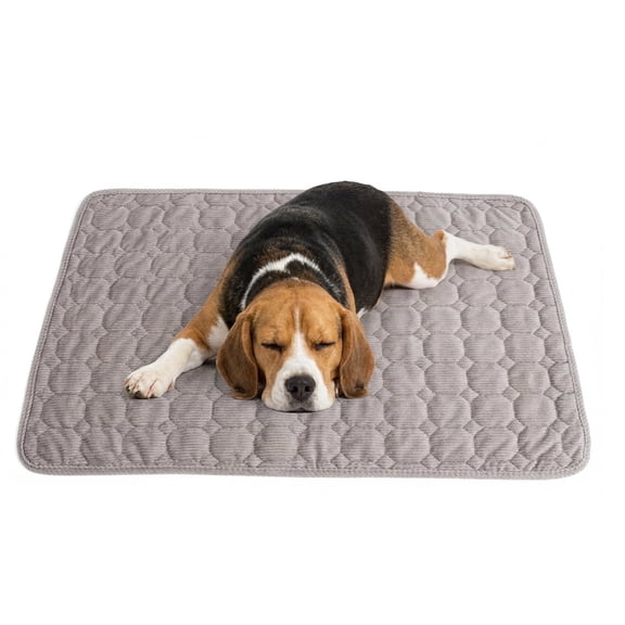 Large Dog Crate Mat,36 x 28 inch Dog Kennel Mat with Anti-Slip Bottom, Washable Soft Corduroy Dog Mat with Three-dimensional Texture and Durable Fine Hemming