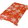 thumbnail image 5 of SKYSONIC Christmas Snowflake Tablecloth Waterproof Washable Polyester Square Table Cover Durable Tablecloth for Kitchen Dining Table Party Decor (60 X 108 Inch), 5 of 7
