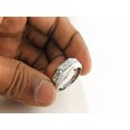 thumbnail image 5 of 10k White Gold 1.00 Carat (ctw) Round Cut Natural White Diamond 7-Stone Mens Anniversary Wedding Band Ring Men's Jewelry (Diamond Color: H-I, Clarity: I2) Ring Size-10.5, 5 of 6