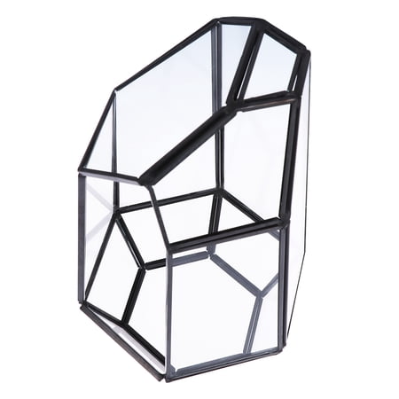 MLINS 1PC Clear Glass Geometric Terrarium Tabletop Succulent Plant Box Planter Landscape DIY Home Decoration
