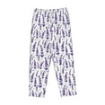 thumbnail image 4 of Goofa Lavender Flowers Printed Soft Pajama Pants for Women, Wide Leg Comfy Casual Lounge Yoga Pants-XX-Large, 4 of 9