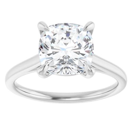 2 Carat Cushion Lab Grown Diamond Engagement Ring 14k Gold