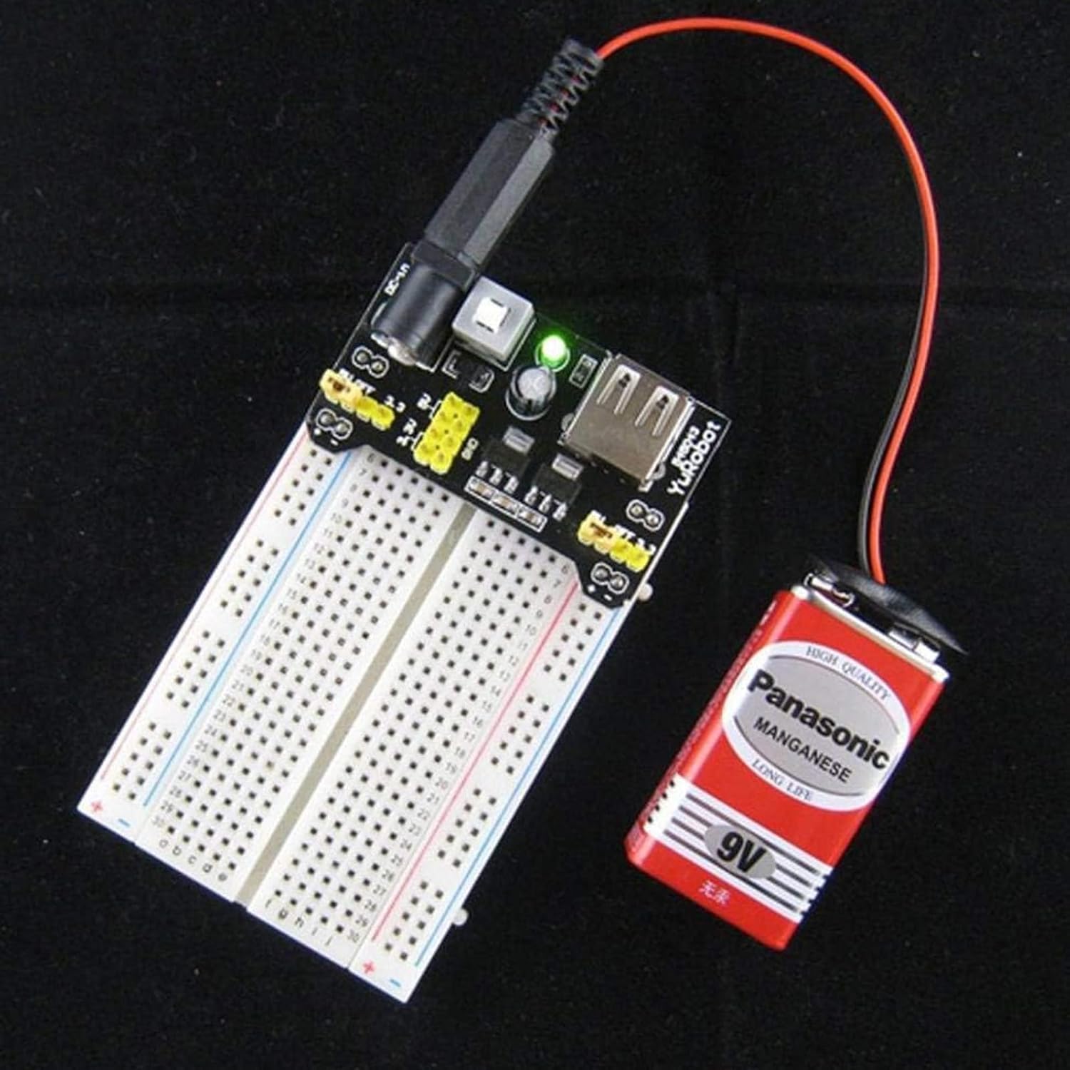10-piece set 3.3/5 dual output power module - compatible with 102 prototype board, 6.5-12 & power supply, suitable for Raspberry Pi, electronic projects, breadboard circuits