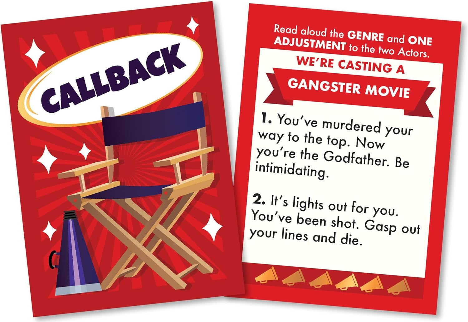 Casting Call Party Card Game – Improv & Acting Game for Teens & Adults, Ages 14+, 90 Cards