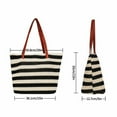 thumbnail image 3 of zttd large straw braided beach bag striped beach bag large size outdoor travel storage tote a, 3 of 8