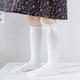 thumbnail image 5 of 5 pares de calcetines hasta la rodilla para bebé, calcetines largos para niño pequeño, calcetines hasta la rodilla con volantes y lazo para niña, medias de tubo de algodón, calcetines de ves, 5 of 5