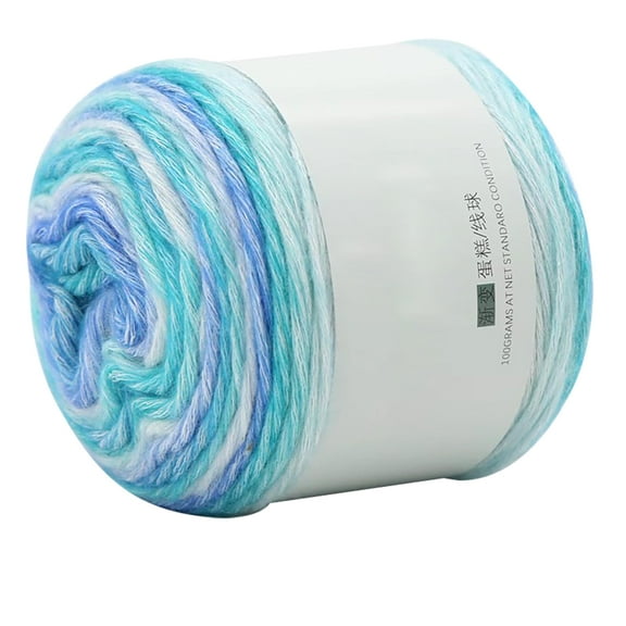 100% Cotton Gradient Yarn - 240m Rainbow Color Changing Knitting Yarn for Crocheting, Soft DIY Craft Yarn for Scarves, Hats, Sweaters