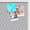 thumbnail image 2 of PinPix 24x24 Custom Cork Bulletin Board Quatrefoil Grey Poster Board Has a Fabric Style Canvas Finish, Framed in Quatrefoil Grey, by ArtToFrames (PinPix-284), 2 of 6