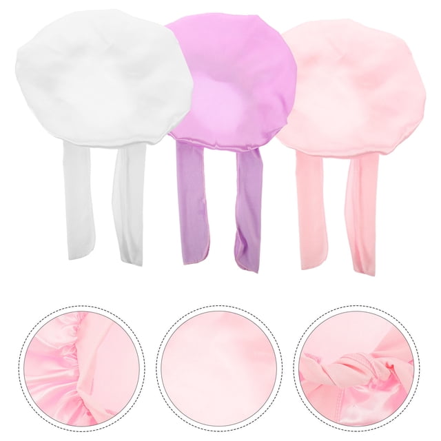 WEUVEB 3 Pcs Bonnet de Douche pour Bébé Confortable Design Élastique Réutilisable Durable