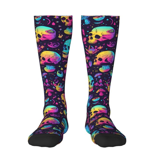 Balery mushroom Skull star Calcetines novedosos Calcetines deportivos Calcetines hasta la rodilla Calcetines de algodón Calcetines originales y geniales