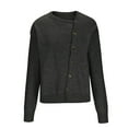 thumbnail image 5 of Lovskoo 2024 Cardigan Sweaters for Women Casual Long Sleeve Loose Solid Ladies Outing Cardigan Blouse Sweater Coat Black, 5 of 7
