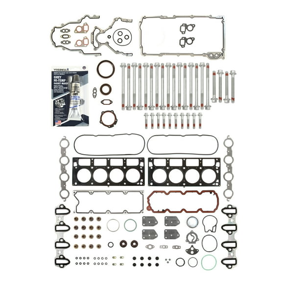 Evergreen FSHB8-10448ET Full Gasket Set Head Bolts Fit 02-04 Chevrolet GMC Buick Cadillac 4.8L 5.3L OHV