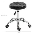thumbnail image 2 of Chaise de Spa pour Tatouage à Roulettes Pivotante Rembourrée Réglable Chaise Pivotante de Massage Noire Équipement de Salon, 2 of 6