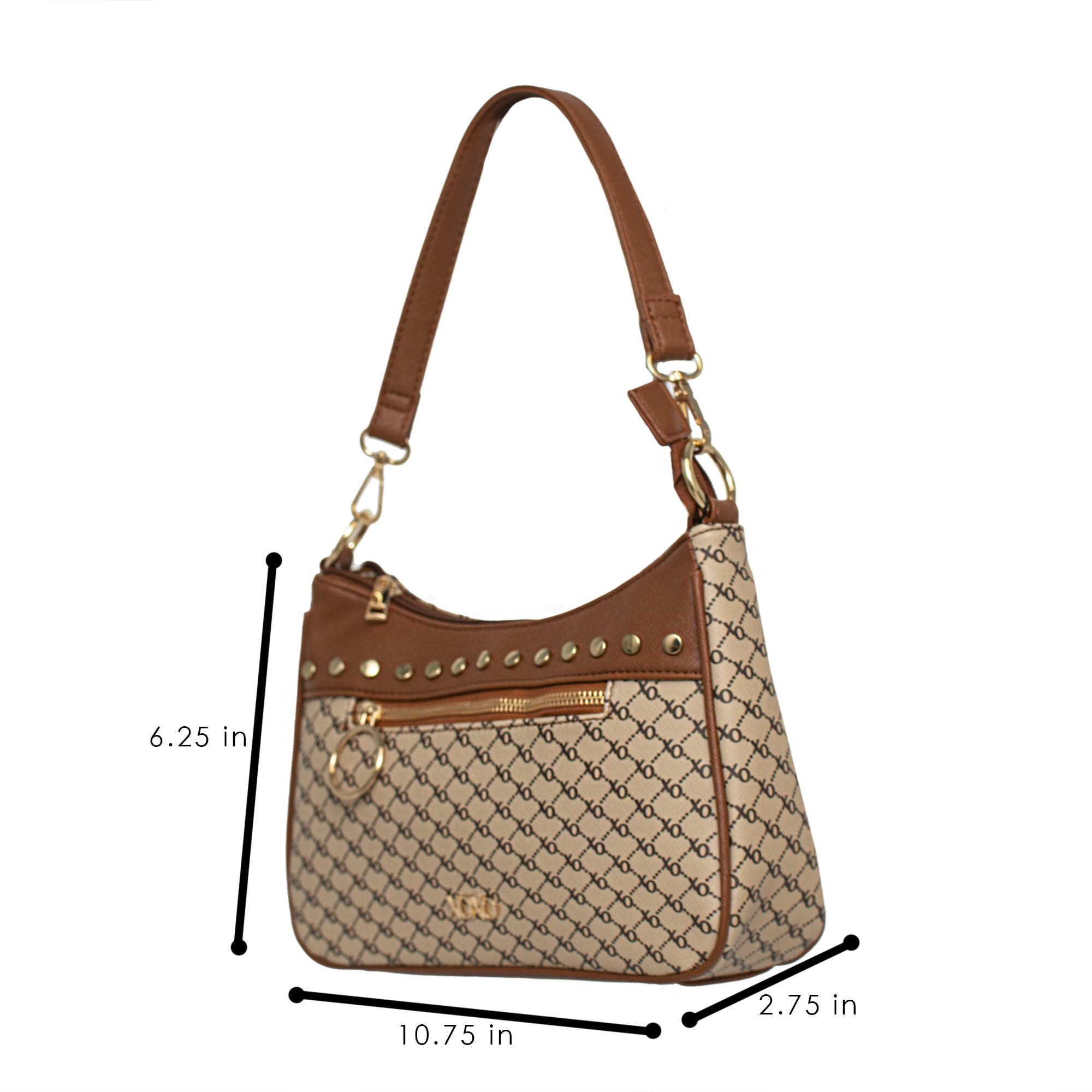 XOXO Women s All over XOXO Print Cognac Saffiano Leather Signature
