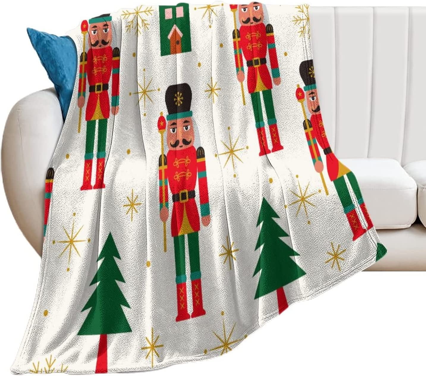 Fupoqi Throw Blanket Blankets & Throws Christmas Nutcracker Tree