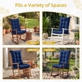 thumbnail image 7 of Millsilo Outdoor Rocking Chair Cushion Set 38" x 17" x 3", Waterproof Patio Chair Cushions with Non-Slip Bottom & 6 Ties, Tufted High Back Seat & Back Cushions, Blue, 7 of 7