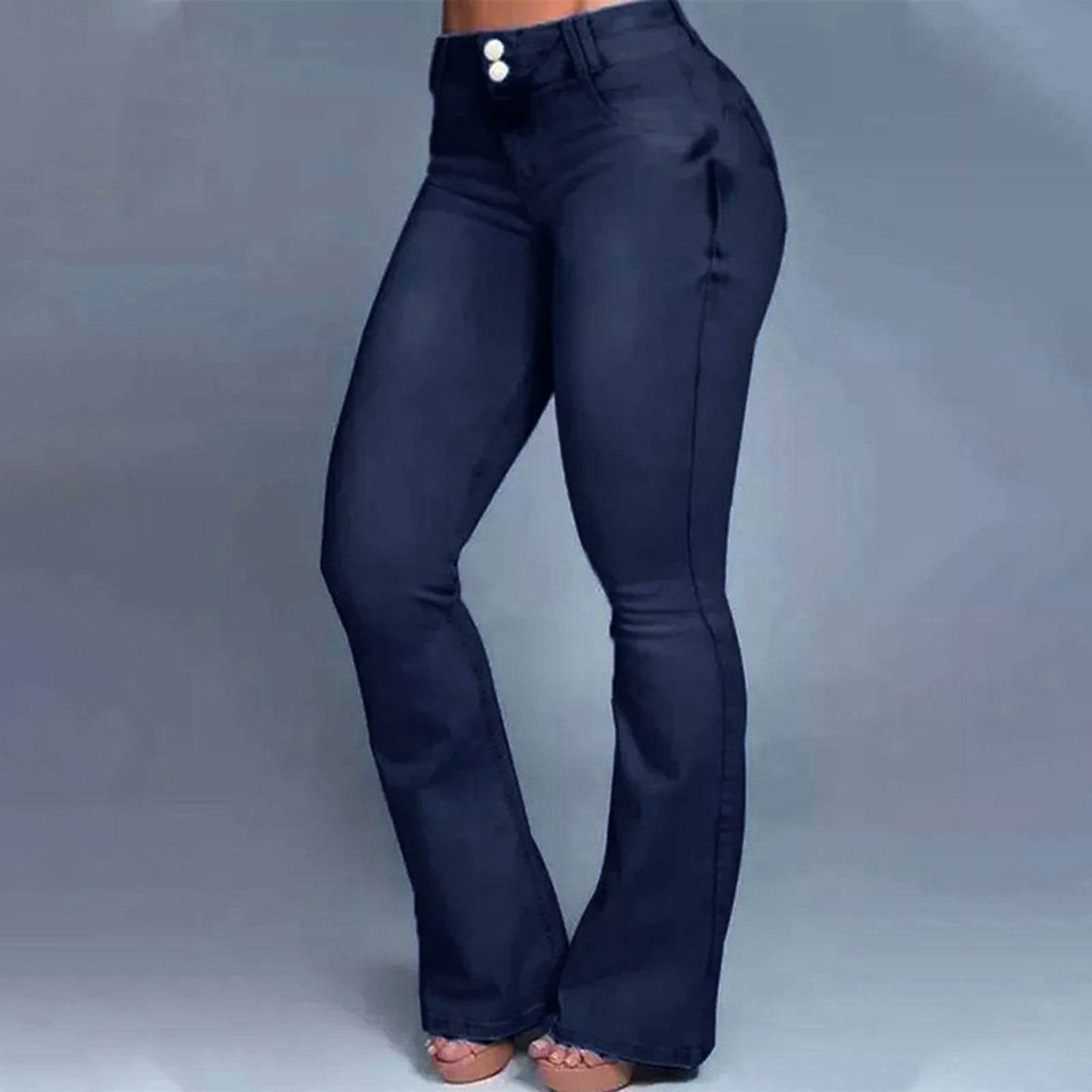 XFLWAM Bell Bottom Jeans for Women High Waisted Classic Flared