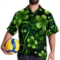 thumbnail image 4 of Saint Patrick's Day Men's Casual Hawaiian Shirt Printed Button Down Short Sleeve Summer Beach Shirts Unisex, 4 of 6