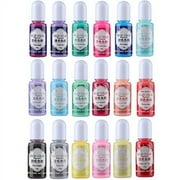 18 Colors Epoxy Uv Resin Pigment Opaque Liquid Epoxy Uv Resin Dye Resin Colorant, 0.35Oz Each