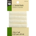 thumbnail image 2 of Ruched Elastic .5"X1yd-Ivory, 2 of 2