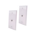 thumbnail image 4 of Paquete de 2 Placas Pared Ethernet 1 Puerto, Placa Jack con Inserto Acoplador en LíNea Hembra a RJ45, 4 of 5