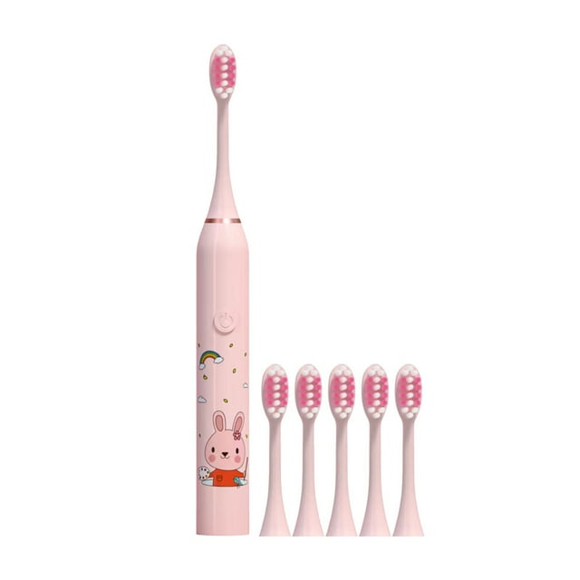 SDNall Tooth Brush Heads Power Cleaning Brush, High Frequency Vibration for Tartar Removal, 5 Speed Modes, Universal Usb Charging, 4 Replacement Brush Heads