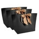 thumbnail image 3 of 10 bolsas de papel negras para regalo de recuerdo, bolsas de embalaje para ropa, maquillaje y boutique con asa dorada, n.° 2, 3 of 15