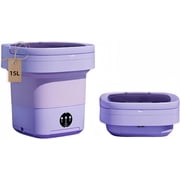 Portable Washing Machine, Mini Washer,15L Upgraded Large Capacity Foldable Washer.Deep Cleaning of Underwear, Baby Clothes and Other Small Clothes.Suitable for Apartments, Dormitories, Hotels.(Purple)