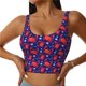 thumbnail image 1 of Fotbe Cute Crabs Sujetador Deportivo Largo sin Aros para Mujer con Almohadillas y Soporte Medio, Transpirable y Absorbente, Camiseta Tipo Chaleco o Tank Top-XX-Large, 1 of 8