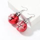 thumbnail image 3 of RV Pendientes de plata de Navidad - Pendientes de plata con bolas navideñas rojas brillantes y copos de nieve blancos brillar  Electrónica, 3 of 5