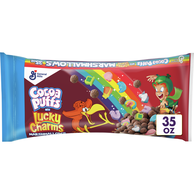 Cocoa Puffs Lucky Charms Cereal, 35 oz