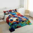 thumbnail image 3 of Castle Fairy Teens Soccer Gamer Bedding Comforter Set 2pcs,Graffiti Splash Ball Game Twin Comforter Sets Microfiber,Sport Football Breathable Bedding Set,Breathable Home Decor,Reversible, 3 of 8