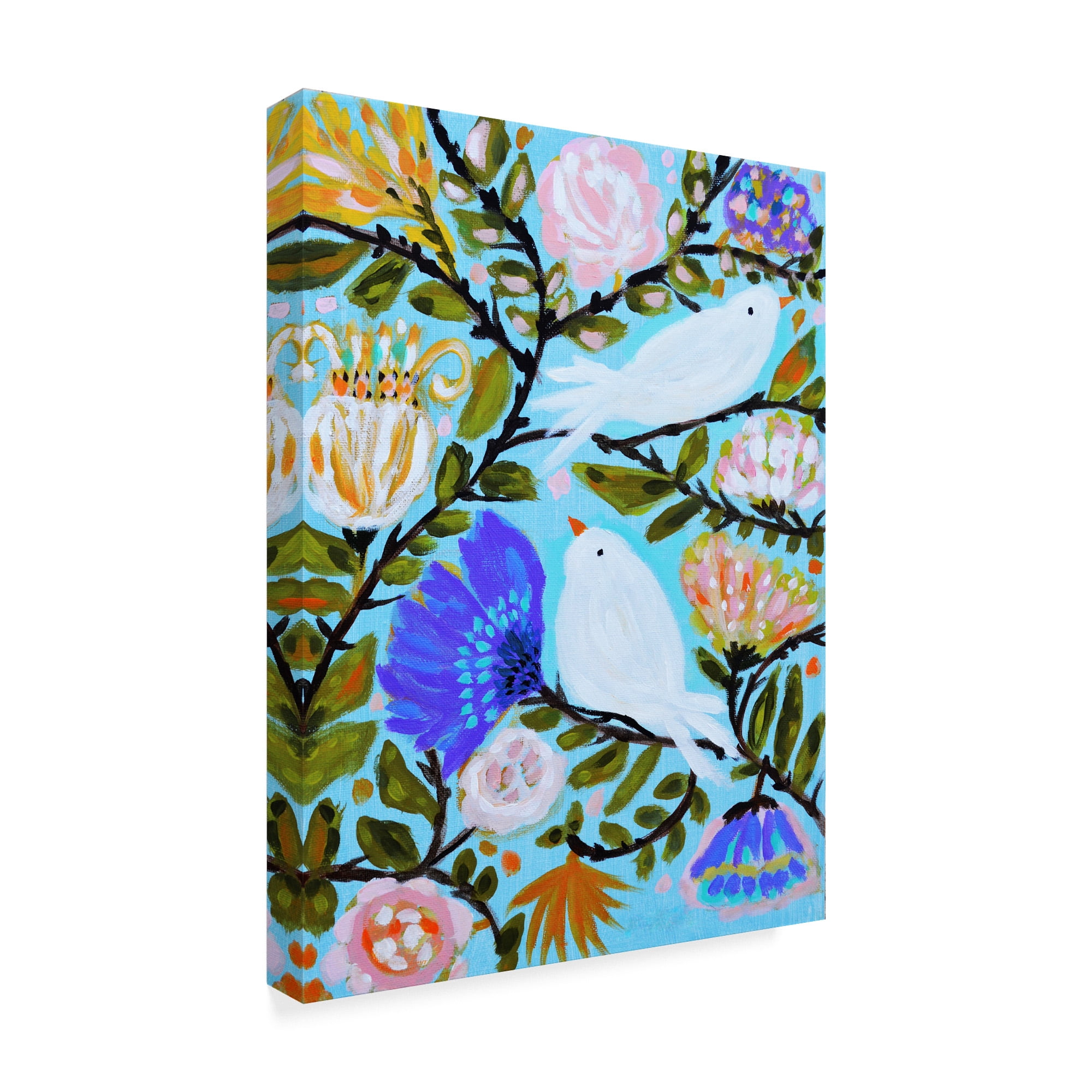 Trademark Fine Art 'Sweet Love Birds II' Canvas Art by Karen Fields