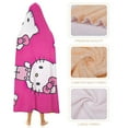 thumbnail image 4 of Hello Kitty Blanket Hoodie, Wearable Blanket, Cloak Hooded Throw Blanket, Soft Warm Fluffy Blankets for Bed Couch Sofa, 4 of 8