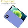 thumbnail image 3 of Étui en Silicone Liquide Manducary Compatible avec iPhone 12/Mini/Pro/Max (2020), Protection Complète en Gel Caoutchouc (Violet, iPhone 12 Mini), 3 of 7
