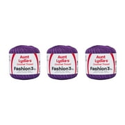 Aunt Lydia Fashion Purple Crochet - 3 Pack of 150y/137m - Cotton - Gauge 3 - Crochet