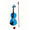 Blue, variant on New 4/4 Full Size Acoustic Violin Set - Dark Blue Finish with Case, Bow & Rosin, Complete Beginner to Advanced Student Violin