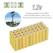 40pcs/Lot AA Rechargeable High Capacity Batteries Ni-Cd 600mAh 1.2V For Garden Solar Ni-Cd Light LED A20