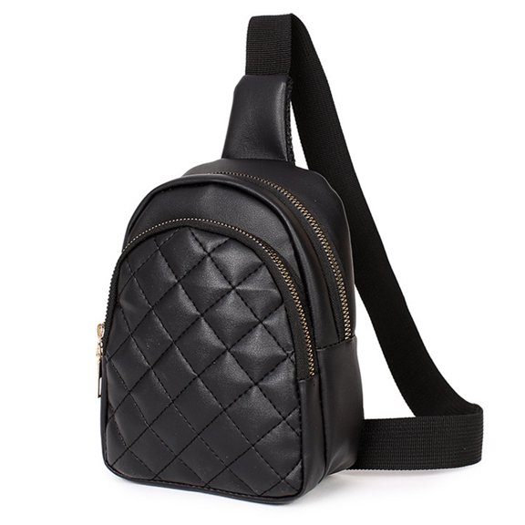 Bumiews Fashion Waist Pack, Chest Bag with Adjustable Strap, Crossbody Bags Gifts for Women(Black)