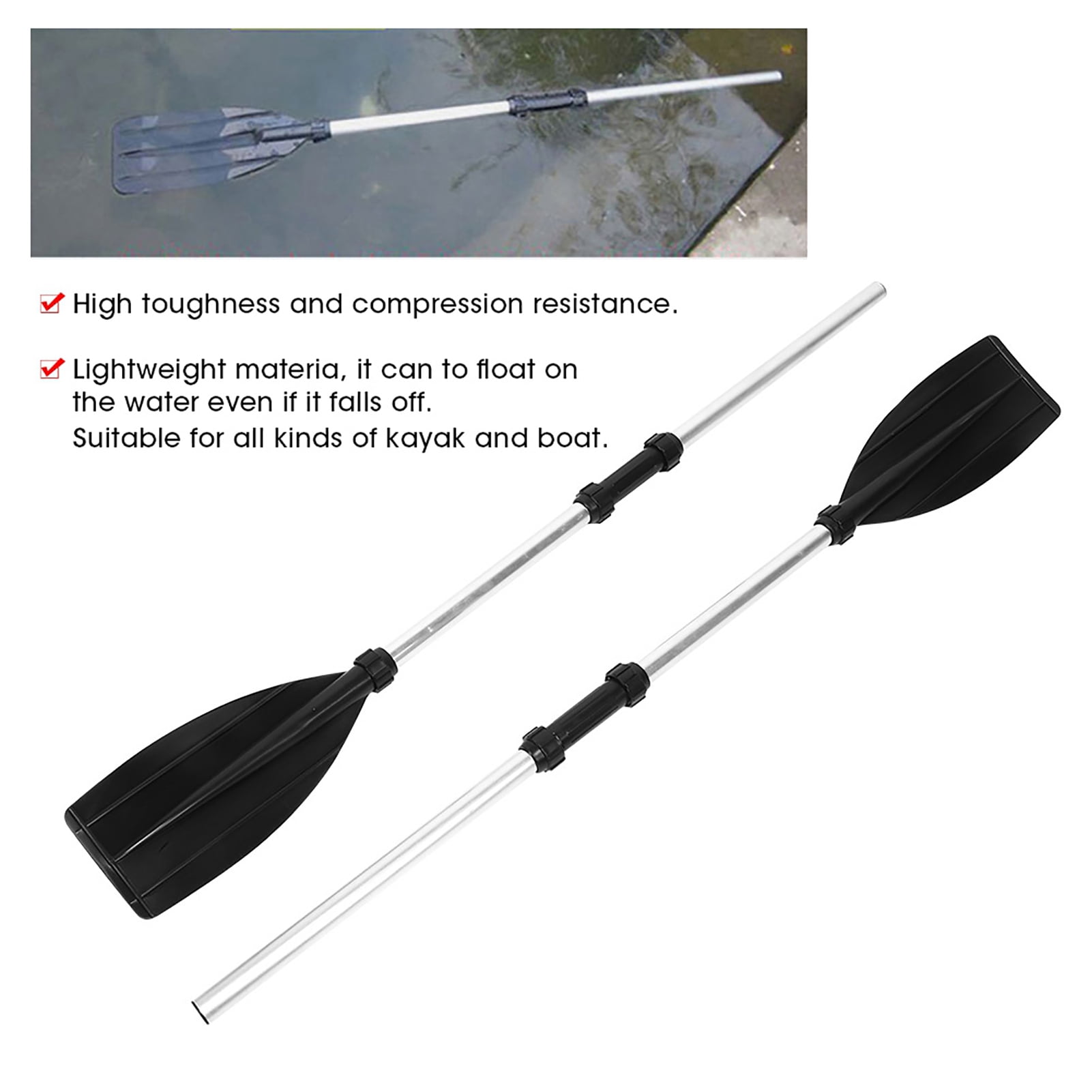 Boat Oars, Portable 210cm Afloat Marine Paddles Rustproof Lightweight Dual End For Kayak Raft