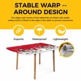 thumbnail image 4 of Red Christmas Table Cloths for 6 Foot Rectangle Tables, Snowman Snowflake Winter Birds Patio Waterproof Elastic Fitted Tablecloths, Washable Rectangular Table Cover for Camping, 4 of 8